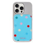 Custodia per telefono con cornice in argento galvanizzato e glitter in rilievo., For iPhone 15 Pro Max
