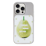 Custodia per telefono con cornice in argento galvanizzato e glitter in rilievo., For iPhone 15 Pro Max