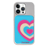 Custodia per telefono con cornice in argento galvanizzato e glitter in rilievo., For iPhone 14 Pro