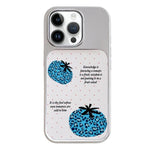 Custodia per telefono con cornice in argento galvanizzato e glitter in rilievo., For iPhone 14 Pro Max
