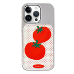 Custodia per telefono con cornice in argento galvanizzato e glitter in rilievo., For iPhone 14 Pro Max