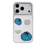 Custodia per telefono con cornice in argento galvanizzato e glitter in rilievo., For iPhone 17 Pro Max