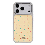 Custodia per telefono con cornice in argento galvanizzato e glitter in rilievo., For iPhone 17 Pro Max