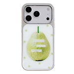 Custodia per telefono con cornice in argento galvanizzato e glitter in rilievo., For iPhone 17 Pro Max