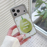 Custodia per telefono con cornice in argento galvanizzato e glitter in rilievo., For iPhone 13 / 14