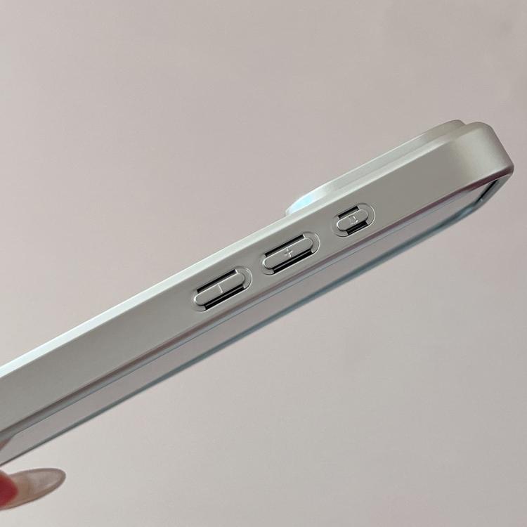 Custodia per telefono con cornice in argento galvanizzato e glitter in rilievo., For iPhone 14 Pro Max