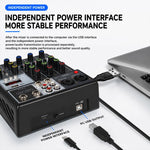 F-4A Pro Mixer professionale multifunzione per registrazione e streaming live con Bluetooth e scheda audio, EU Plug, UK Plug, US Plug