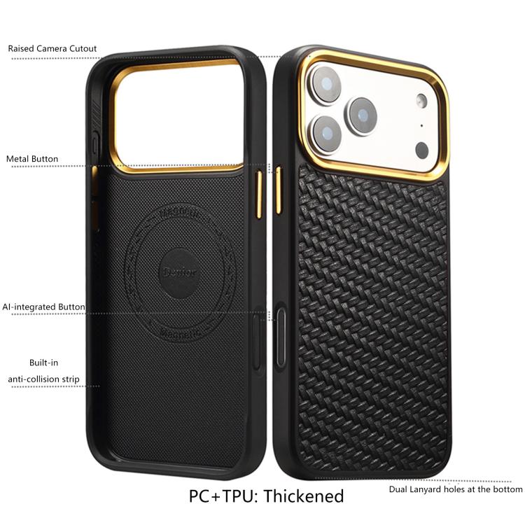 Custodia per telefono Denion A26+1 in similpelle con trama twill intrecciata., For iPhone 17 Pro Max, For iPhone 17 Pro, For iPhone 16 Pro Max, For iPhone 16 Pro, For iPhone 15 Pro Max, For iPhone 15 Pro
