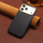 Custodia per telefono Denion A26+1 in similpelle con trama twill intrecciata., For iPhone 17 Pro Max, For iPhone 17 Pro, For iPhone 16 Pro Max, For iPhone 16 Pro, For iPhone 15 Pro Max, For iPhone 15 Pro