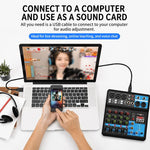 F-5A Mixer professionale multifunzione a 5 vie per registrazione e streaming live con Bluetooth e scheda audio, EU Plug, UK Plug, US Plug