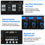 F-5A Mixer professionale multifunzione a 5 vie per registrazione e streaming live con Bluetooth e scheda audio, EU Plug, UK Plug, US Plug
