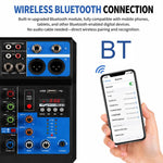F-5A Mixer professionale multifunzione a 5 vie per registrazione e streaming live con Bluetooth e scheda audio, EU Plug, UK Plug, US Plug