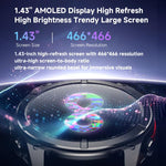 Smartwatch F8 Pro con schermo AMOLED da 1,43 pollici, supporto per il monitoraggio della salute e modalità multi-sport.