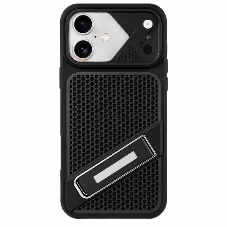 Custodia per telefono in silicone con liquido refrigerante Ice Peak e supporto invisibile., For iPhone 16 Pro Max, For iPhone 16 Pro, For iPhone 16, For iPhone 15 Pro Max