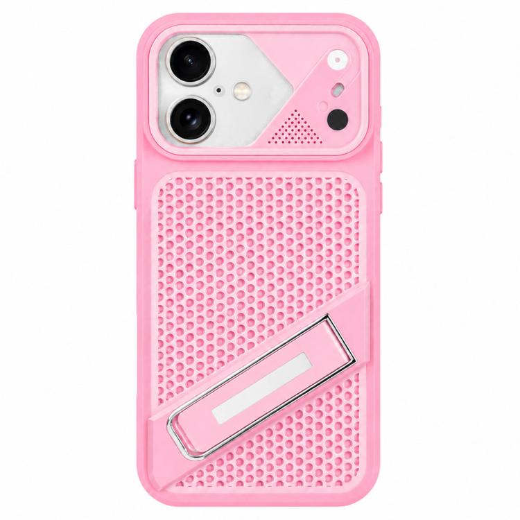 Custodia per telefono in silicone con liquido refrigerante Ice Peak e supporto invisibile., For iPhone 16 Pro Max, For iPhone 16 Pro, For iPhone 16, For iPhone 15 Pro Max