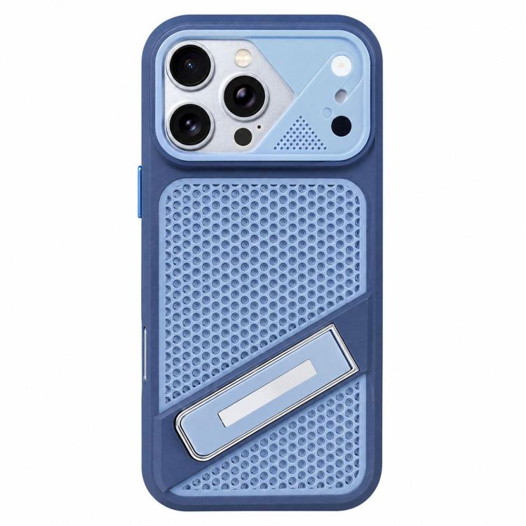 Custodia per telefono in silicone con liquido refrigerante Ice Peak e supporto invisibile., For iPhone 16 Pro Max, For iPhone 16 Pro, For iPhone 16, For iPhone 15 Pro Max