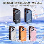 Custodia per telefono in silicone con liquido refrigerante Ice Peak e supporto invisibile., For iPhone 12 Pro, For iPhone 11 Pro Max, For iPhone 11, For iPhone 11 Pro