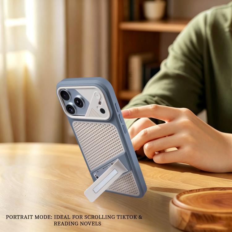 Custodia per telefono in silicone con liquido refrigerante Ice Peak e supporto invisibile., For iPhone 14, For iPhone 14 Pro, For iPhone 14 Pro Max, For iPhone 13 Pro Max