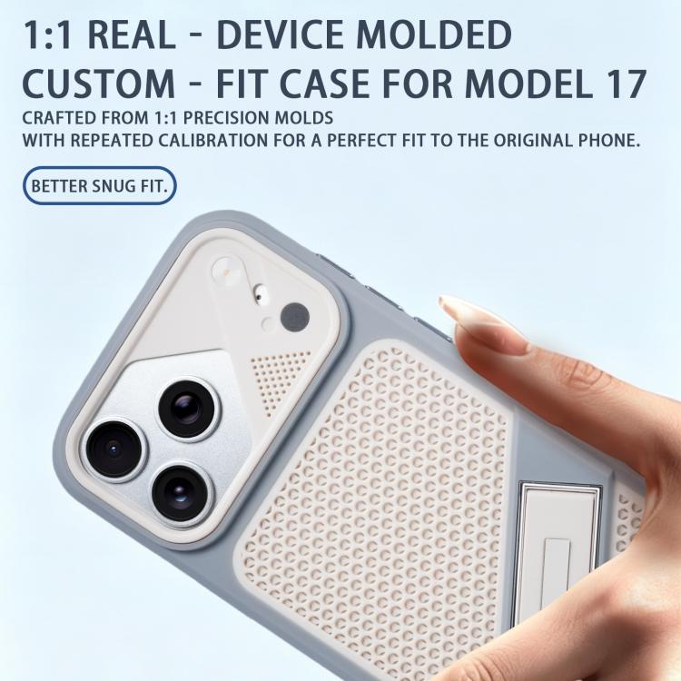 Custodia per telefono in silicone con liquido refrigerante Ice Peak e supporto invisibile., For iPhone 14, For iPhone 14 Pro, For iPhone 14 Pro Max, For iPhone 13 Pro Max