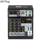 Mixer professionale multifunzione a 4 canali TP-4M con scheda audio Bluetooth., EU Plug, UK Plug, US Plug