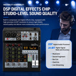 Mixer professionale multifunzione a 4 canali TP-4M con scheda audio Bluetooth., EU Plug, UK Plug, US Plug