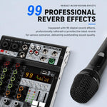 Mixer professionale multifunzione a 4 canali TP-4M con scheda audio Bluetooth., EU Plug, UK Plug, US Plug