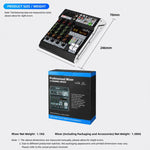 Mixer professionale multifunzione a 6 canali TP-6M con scheda audio Bluetooth., EU Plug, UK Plug, US Plug