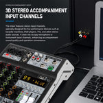 Mixer professionale multifunzione a 6 canali TP-6M con scheda audio Bluetooth., EU Plug, UK Plug, US Plug