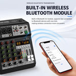 Mixer professionale multifunzione a 8 canali TP-8M con scheda audio Bluetooth., EU Plug, UK Plug, US Plug