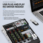 Mixer professionale multifunzione a 8 canali TP-8M con scheda audio Bluetooth., EU Plug, UK Plug, US Plug