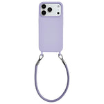 Custodia per telefono in silicone antiurto con passanti integrati per cordino e cordino in pelle., For iPhone 17 Pro