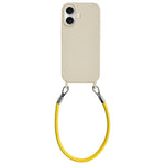 Custodia per telefono in silicone antiurto con passanti integrati per cordino e cordino in pelle., For iPhone 17
