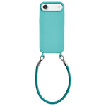 Custodia per telefono in silicone antiurto con passanti integrati per cordino e cordino in pelle., For iPhone Air