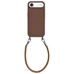 Custodia per telefono in silicone antiurto con passanti integrati per cordino e cordino in pelle., For iPhone Air