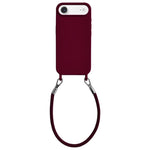 Custodia per telefono in silicone antiurto con passanti integrati per cordino e cordino in pelle., For iPhone Air