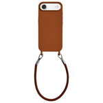 Custodia per telefono in silicone antiurto con passanti integrati per cordino e cordino in pelle., For iPhone Air