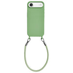 Custodia per telefono in silicone antiurto con passanti integrati per cordino e cordino in pelle., For iPhone Air