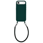 Custodia per telefono in silicone antiurto con passanti integrati per cordino e cordino in pelle., For iPhone Air