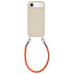 Custodia per telefono in silicone antiurto con passanti integrati per cordino e cordino in pelle., For iPhone Air