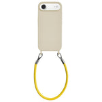 Custodia per telefono in silicone antiurto con passanti integrati per cordino e cordino in pelle., For iPhone Air