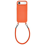 Custodia per telefono in silicone antiurto con passanti integrati per cordino e cordino in pelle., For iPhone Air