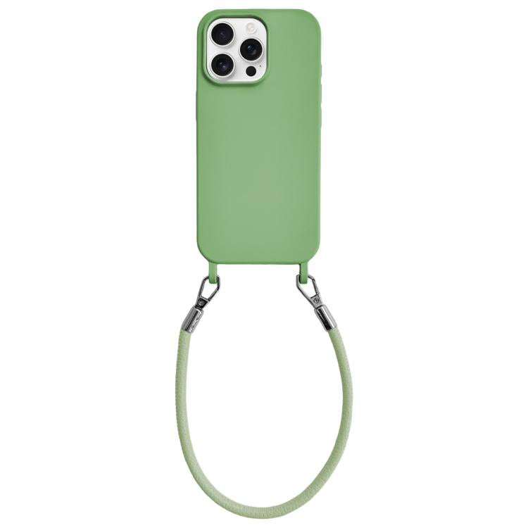 Custodia per telefono in silicone antiurto con passanti integrati per cordino e cordino in pelle., For iPhone 13 Pro