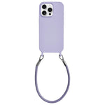 Custodia per telefono in silicone antiurto con passanti integrati per cordino e cordino in pelle., For iPhone 12 Pro
