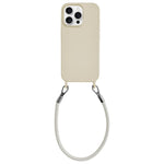 Custodia per telefono in silicone antiurto con passanti integrati per cordino e cordino in pelle., For iPhone 12 Pro