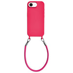 Custodia per telefono in silicone antiurto con passanti integrati per cordino e cordino in pelle., For iPhone 16e / 17e