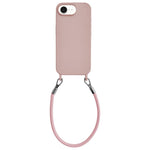 Custodia per telefono in silicone antiurto con passanti integrati per cordino e cordino in pelle., For iPhone 16e / 17e