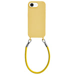 Custodia per telefono in silicone antiurto con passanti integrati per cordino e cordino in pelle., For iPhone 16e / 17e