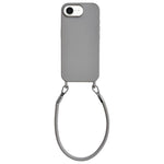 Custodia per telefono in silicone antiurto con passanti integrati per cordino e cordino in pelle., For iPhone 16e / 17e