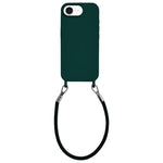 Custodia per telefono in silicone antiurto con passanti integrati per cordino e cordino in pelle., For iPhone 16e / 17e