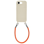 Custodia per telefono in silicone antiurto con passanti integrati per cordino e cordino in pelle., For iPhone 16e / 17e